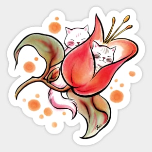 Cats fairy in the forest Sticker